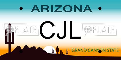 CJL Arizona License Plate