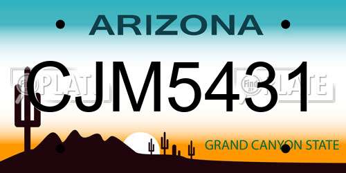 CJM5431 Arizona License Plate