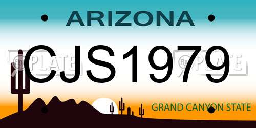 CJS1979 Arizona License Plate