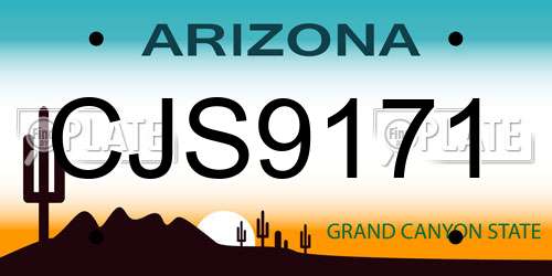 CJS9171 Arizona License Plate