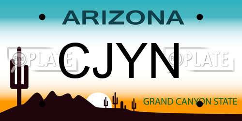 CJYN Arizona License Plate