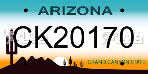 CK20170 Arizona License Plate