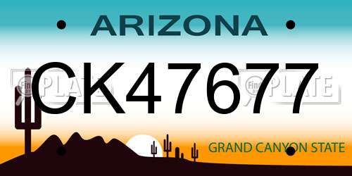 CK47677 Arizona License Plate