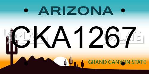 CKA1267 Arizona License Plate