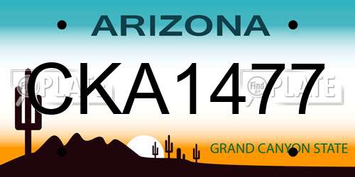CKA1477 Arizona License Plate