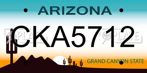 CKA5712 Arizona License Plate
