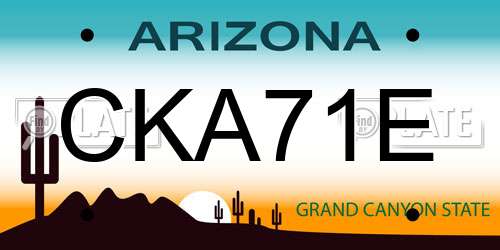 CKA71E Arizona License Plate