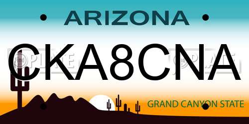 CKA8CNA Arizona License Plate