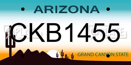 CKB1455 Arizona License Plate