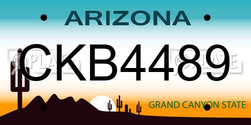 CKB4489 Arizona License Plate