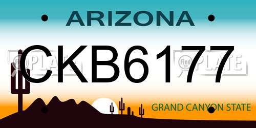 CKB6177 Arizona License Plate