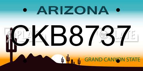 CKB8737 Arizona License Plate