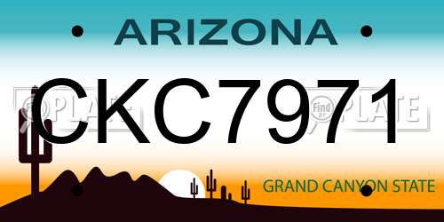 CKC7971 Arizona License Plate
