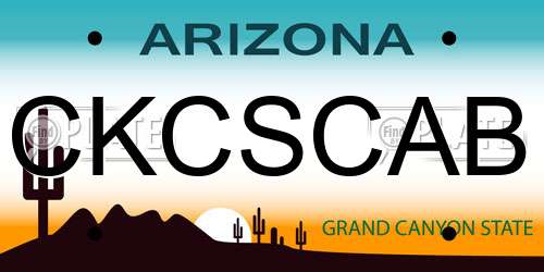 CKCSCAB Arizona License Plate