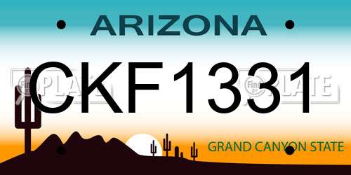 CKF1331 Arizona License Plate