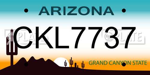 CKL7737 Arizona License Plate