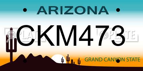 CKM473 Arizona License Plate