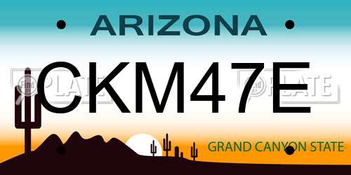 CKM47E Arizona License Plate