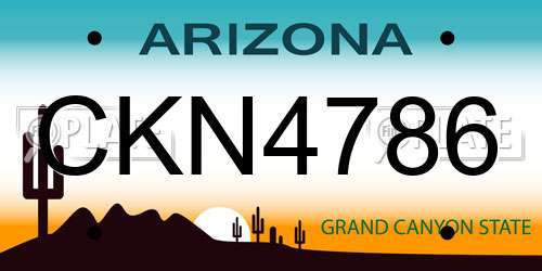 CKN4786 Arizona License Plate