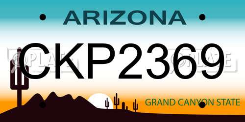 CKP2369 Arizona License Plate