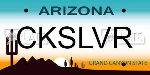 CKSLVR Arizona License Plate