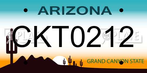 CKT0212 Arizona License Plate