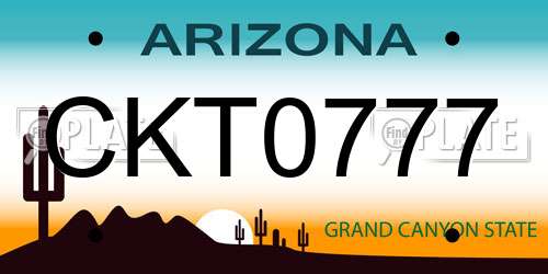 CKT0777 Arizona License Plate