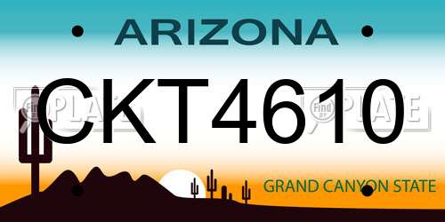 CKT4610 Arizona License Plate