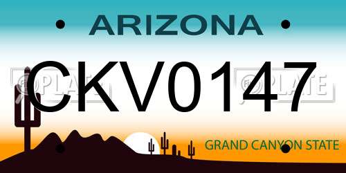 CKV0147 Arizona License Plate