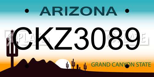 CKZ3089 Arizona License Plate