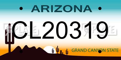 CL20319 Arizona License Plate