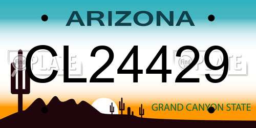 CL24429 Arizona License Plate