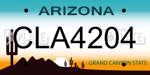 CLA4204 Arizona License Plate