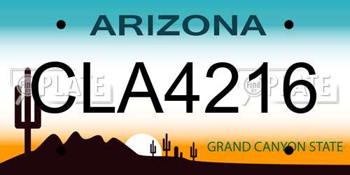 CLA4216 Arizona License Plate