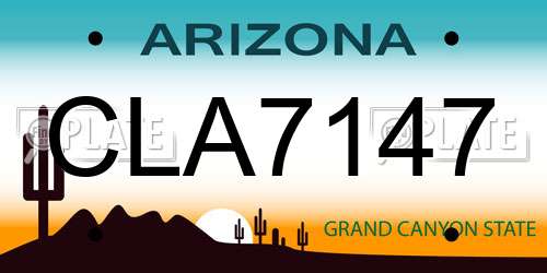CLA7147 Arizona License Plate