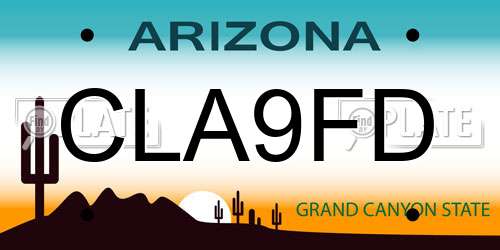 CLA9FD Arizona License Plate