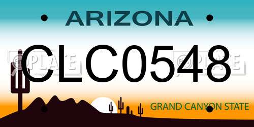 CLC0548 Arizona License Plate