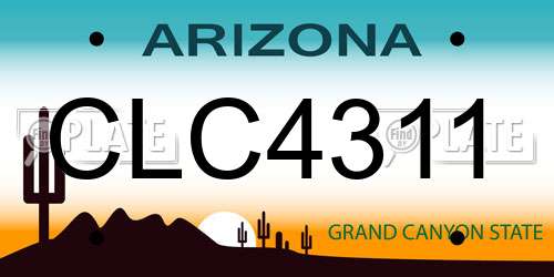 CLC4311 Arizona License Plate