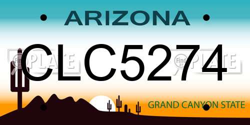 CLC5274 Arizona License Plate