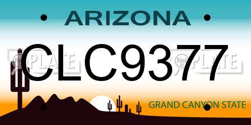CLC9377 Arizona License Plate