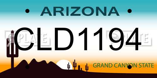 CLD1194 Arizona License Plate