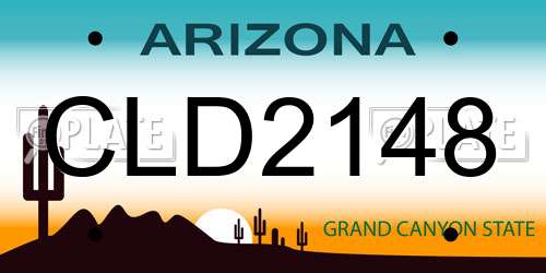 CLD2148 Arizona License Plate