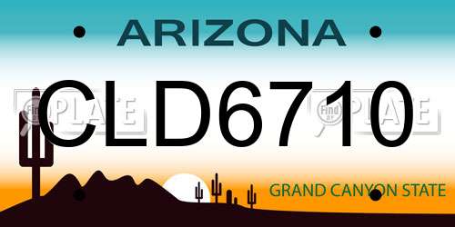 CLD6710 Arizona License Plate