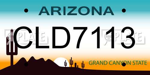 CLD7113 Arizona License Plate