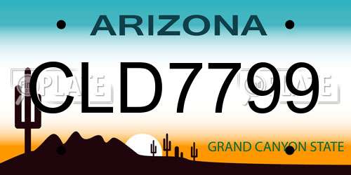 CLD7799 Arizona License Plate