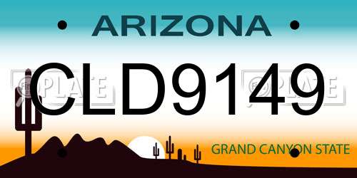 CLD9149 Arizona License Plate