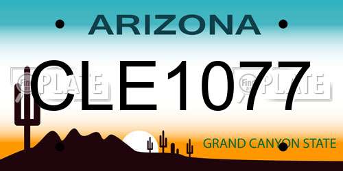 CLE1077 Arizona License Plate