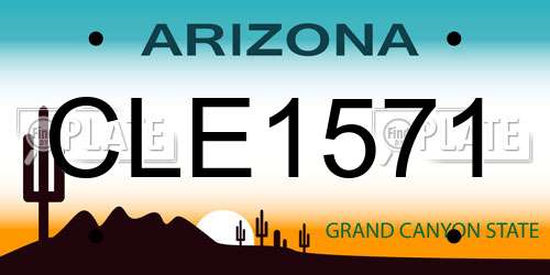 CLE1571 Arizona License Plate
