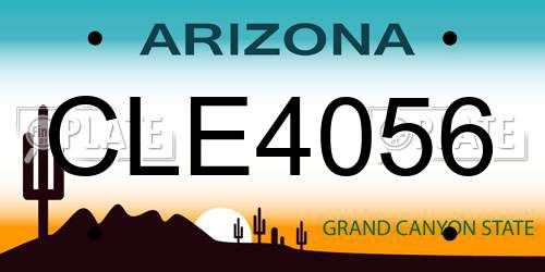 CLE4056 Arizona License Plate
