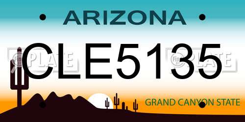 CLE5135 Arizona License Plate